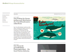 Tablet Screenshot of medienmelange.de